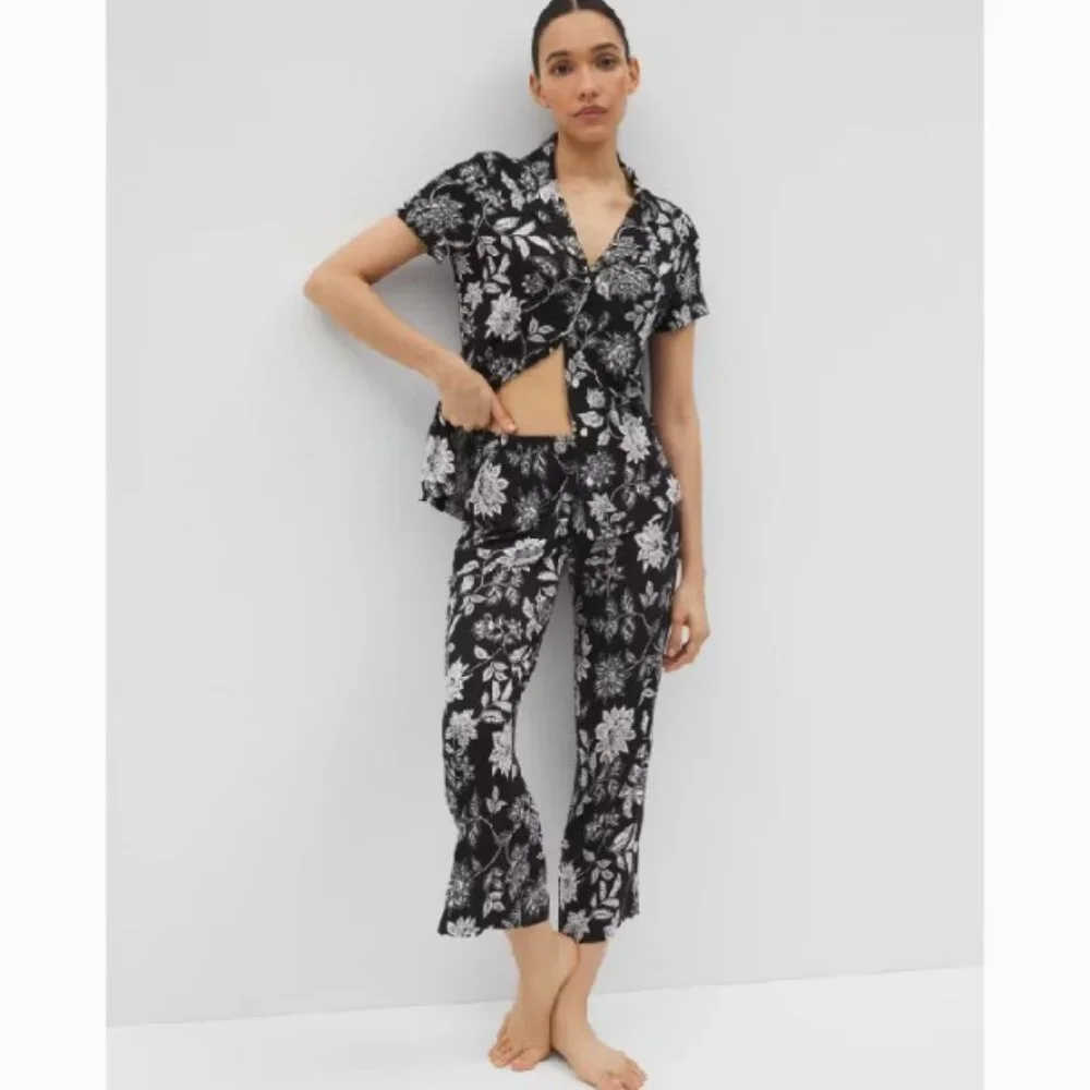 NEW SOMA women's size large L Cool Nights Cropped pajama pj lounge pants
